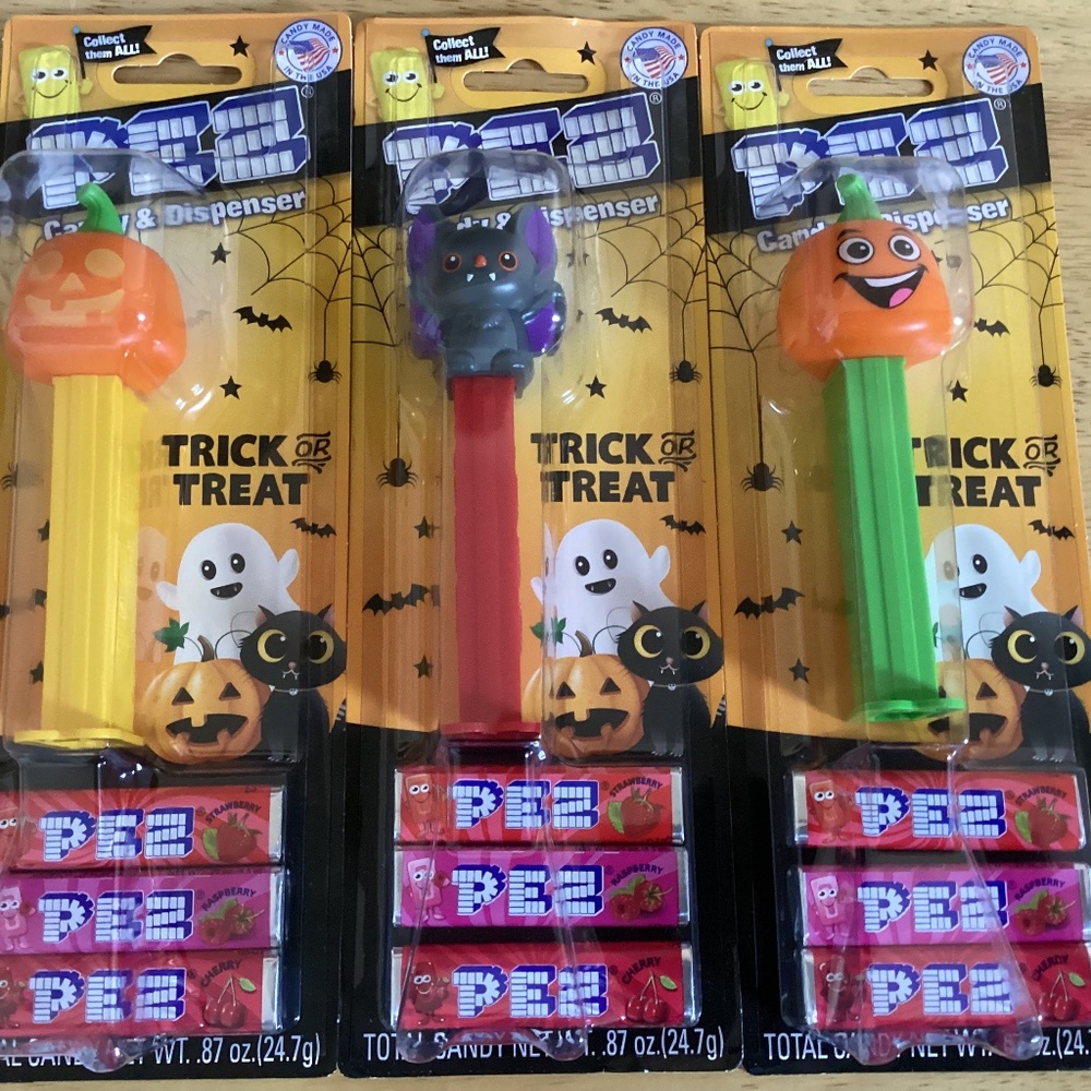 Halloween Trick or Treat PEZ Candy and dispenser Bundle